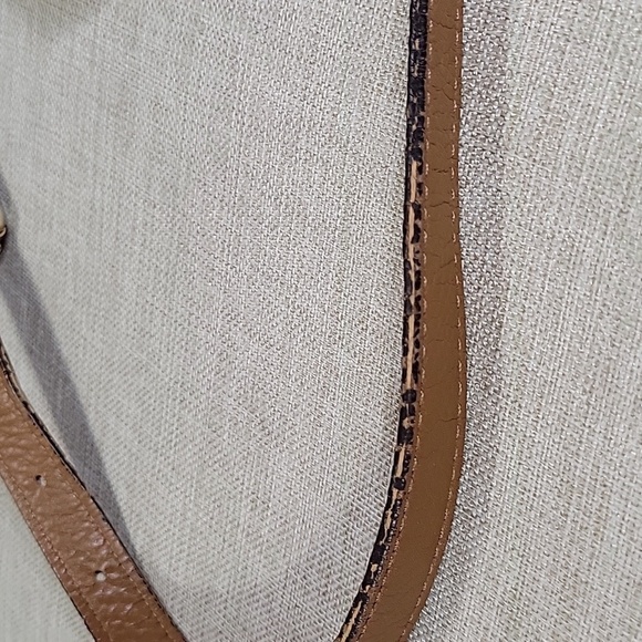 Michael Kors Brown Leather Satchel Shoulder Bag Hobo Tote - Picture 6 of 16